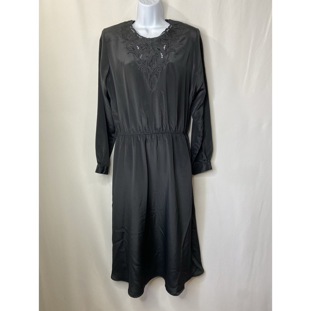 Vintage Mikado 80s Ladies  Dress‎ Size 14 Designing Women Ethereal Career Event